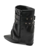 BOTTINES NOIRES À SANGLES ET BOUCLES MÉTALLIQUES – Image 3