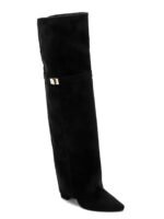 BOTTES NOIRES HAUTES ÉLÉGANCE – TALON CARRÉ – Image 2