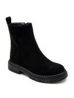 BOTTINES CHELSEA NOIRES EN SUÉDINE AVEC SEMELLE CRANTÉE – Image 3