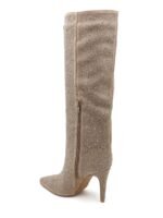 BOTTES BEIGE STRASS – TALON AIGUILLE GLAMOUR – Image 2