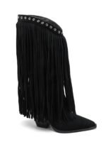 BOTTES NOIRES À FRANGES – STYLE WESTERN TENDANCE – Image 3