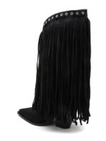 BOTTES NOIRES À FRANGES – STYLE WESTERN TENDANCE – Image 4
