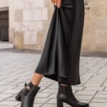 BOTTINES NOIRES – TALON BLOC ET BOUCLE CHIC