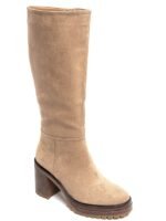 BOOTES BEIGE À TALON ÉPAIS – Image 2