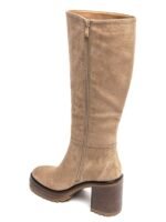 BOOTES BEIGE À TALON ÉPAIS – Image 3