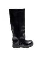 BOTTES NOIRES FEMME HAUTES – SEMELLE CRANTÉE TALON 5 CM – Image 2