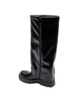 BOTTES NOIRES FEMME HAUTES – SEMELLE CRANTÉE TALON 5 CM – Image 3