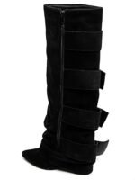 BOTTES NOIRES À GRANDES BOUCLES – STYLE GLAM CHIC – Image 3