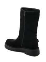 BOTTINES HAUTES NOIRES BIKER TENDANCE – Image 3