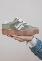 BASKETS FEMME KAKI & SEMELLE MARRON – STYLE TENDANCE – Image 3