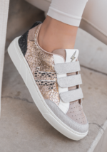 BASKETS FEMME DORÉES & NOIR – LOOK CHIC ET CONFORT – Image 2