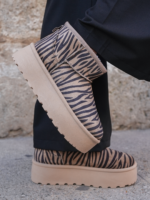 BOTTINES FOURRÉES PLATEFORME IMPRIMÉ ZÈBRE – Image 4