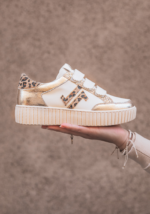 BASKETS FEMME BLANCHES LÉOPARD & DORÉ – STYLE TENDANCE – Image 3