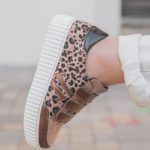 BASKETS FEMME LÉOPARD & BRONZE – STYLE TENDANCE
