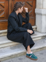 BASKETS FEMME VERTES ET ROSES – Image 2