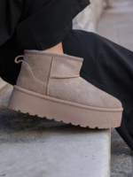 BOTTINES FOURRÉES PLATEFORME KHAKI