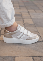 BASKETS FEMME CHAMPAGNE À SCRATCH – STYLE FÉMININ & MODERNE – Image 2
