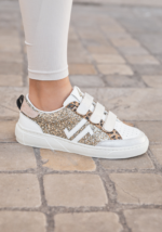 BASKETS FEMME LÉOPARD & DORÉES À SCRATCH – STYLE TENDANCE
