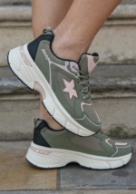 SNEAKERS ÉTOILE VERTES ET ROSES – Image 4