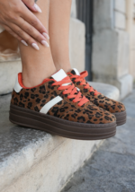 SNEAKERS LÉOPARD À SEMELLE ÉPAISSE