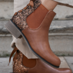 BOTTINES CAMEL GLITTER – TENDANCE & CONFORT