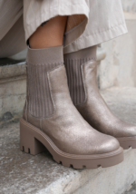 BOTTINES SOCKS MÉTALLISÉES – SEMELLE ÉPAISSE – Image 2