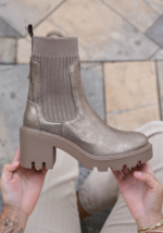 BOTTINES SOCKS MÉTALLISÉES – SEMELLE ÉPAISSE – Image 3