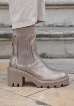 BOTTINES SOCKS MÉTALLISÉES – SEMELLE ÉPAISSE – Image 4