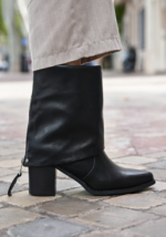 BOTTINES BLACK ZIP – TALON BLOC – Image 2