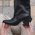 BOTTINES BLACK ZIP – TALON BLOC