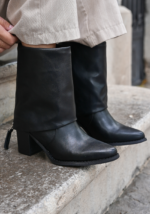 BOTTINES BLACK ZIP – TALON BLOC – Image 3