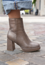 BOTTINES À TALONS MÉTALLISÉES – Image 4
