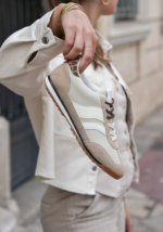 BASKETS FEMME MARRON BEIGE ET LEO – Image 4
