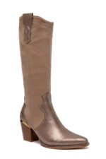 BOTTES COWBOY BEIGE & BRONZE À TALON – Image 2