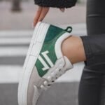 BASKETS FEMME VERTES & BLANCHES – STYLE SPORT CHIC