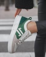 BASKETS FEMME VERTES & BLANCHES – STYLE SPORT CHIC