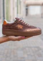 BASKETS MARRON PAILLETÉES AVEC ÉTOILE – Image 3