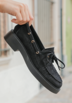 MOCASSINS NOIRS AVEC LACETS – STYLE INTEMPOREL – Image 3
